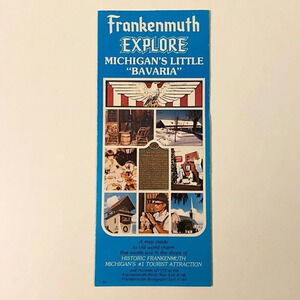 Vintage Frankenmuth Explore Michigans  Little Bavaria Map Brochure Pamphlet